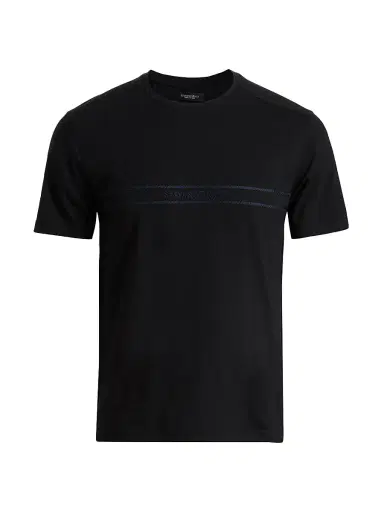 Stefano Ricci Men's Nautical Ricci Logo T-Shirt - Black | Thumbnail 1 Stefano Ricci Men's Nautical Ricci Logo T-Shirt - Black | Thumbnail 1