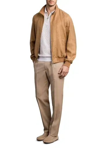 Stefano Ricci Men's Wool and Silk Blend Blouson Jacket | Thumbnail 2 Stefano Ricci Men's Wool and Silk Blend Blouson Jacket | Thumbnail 2