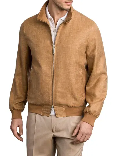 Stefano Ricci Men's Wool and Silk Blend Blouson Jacket | Thumbnail 3 Stefano Ricci Men's Wool and Silk Blend Blouson Jacket | Thumbnail 3