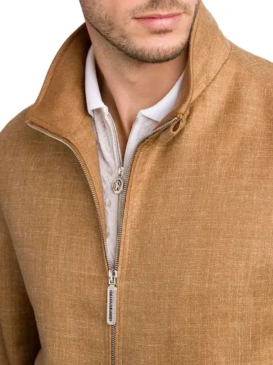 Stefano Ricci Men's Wool and Silk Blend Blouson Jacket | Thumbnail 5 Stefano Ricci Men's Wool and Silk Blend Blouson Jacket | Thumbnail 5