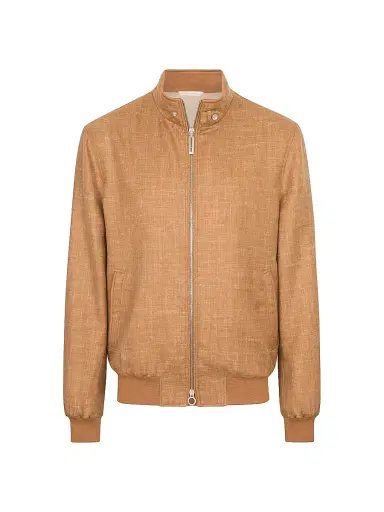 Stefano Ricci Men's Wool and Silk Blend Blouson Jacket | Thumbnail 1 Stefano Ricci Men's Wool and Silk Blend Blouson Jacket | Thumbnail 1