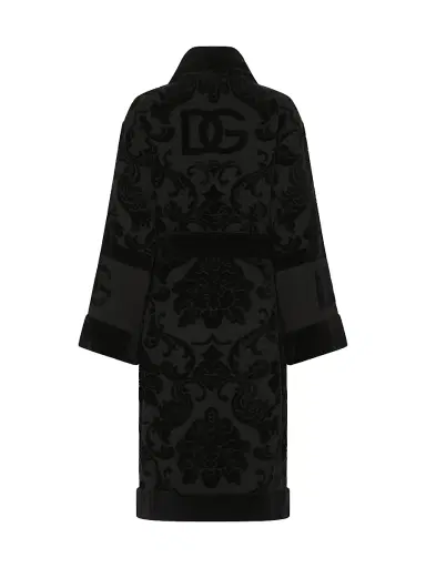 Dolce & Gabbana Men's Jacquard Logo Bath Robe | Thumbnail 2 Dolce & Gabbana Men's Jacquard Logo Bath Robe | Thumbnail 2