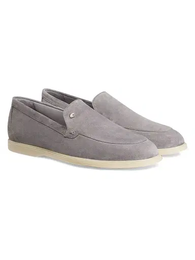 Stefano Ricci Men's Suede Slip-On Loafers - Colosseum Grey - Size 5.5 | Thumbnail 2 Stefano Ricci Men's Suede Slip-On Loafers - Colosseum Grey - Size 5.5 | Thumbnail 2