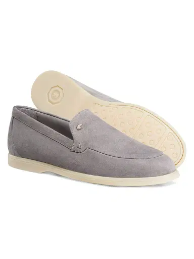 Stefano Ricci Men's Suede Slip-On Loafers - Colosseum Grey - Size 5.5 | Thumbnail 3 Stefano Ricci Men's Suede Slip-On Loafers - Colosseum Grey - Size 5.5 | Thumbnail 3