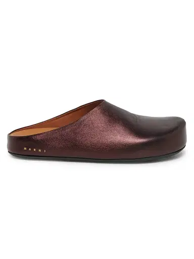 Marni Men's Fussbett Sabot Clogs - Maroon - Size 13 | Thumbnail 1 Marni Men's Fussbett Sabot Clogs - Maroon - Size 13 | Thumbnail 1
