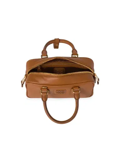 Miu Miu Women's Arcadie Leather Top Handle Bag | Thumbnail 4 Miu Miu Women's Arcadie Leather Top Handle Bag | Thumbnail 4