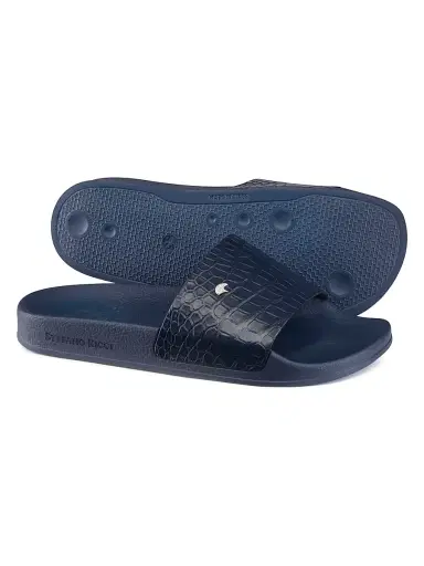 Stefano Ricci Men's Crocodile Leather Slides - Blue | Thumbnail 3 Stefano Ricci Men's Crocodile Leather Slides - Blue | Thumbnail 3
