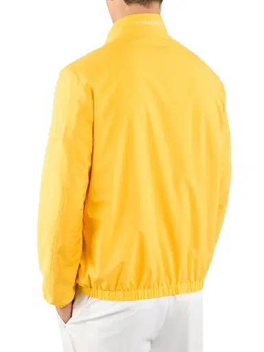 Stefano Ricci Men's Windbreaker Jacket with Zip Closure - Traffic Yellow | Thumbnail 3 Stefano Ricci Men's Windbreaker Jacket with Zip Closure - Traffic Yellow | Thumbnail 3