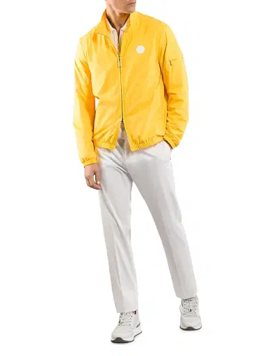 Stefano Ricci Men's Windbreaker Jacket with Zip Closure - Traffic Yellow | Thumbnail 7 Stefano Ricci Men's Windbreaker Jacket with Zip Closure - Traffic Yellow | Thumbnail 7