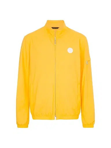 Stefano Ricci Men's Windbreaker Jacket with Zip Closure - Traffic Yellow | Thumbnail 1 Stefano Ricci Men's Windbreaker Jacket with Zip Closure - Traffic Yellow | Thumbnail 1