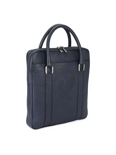 Stefano Ricci Men's Calfskin Leather Messenger Bag - Dark Blue | Thumbnail 3 Stefano Ricci Men's Calfskin Leather Messenger Bag - Dark Blue | Thumbnail 3