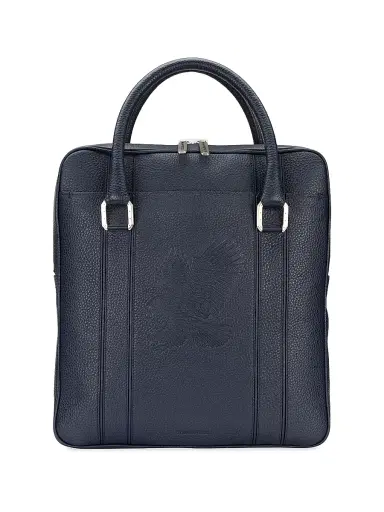 Stefano Ricci Men's Calfskin Leather Messenger Bag - Dark Blue | Thumbnail 1 Stefano Ricci Men's Calfskin Leather Messenger Bag - Dark Blue | Thumbnail 1