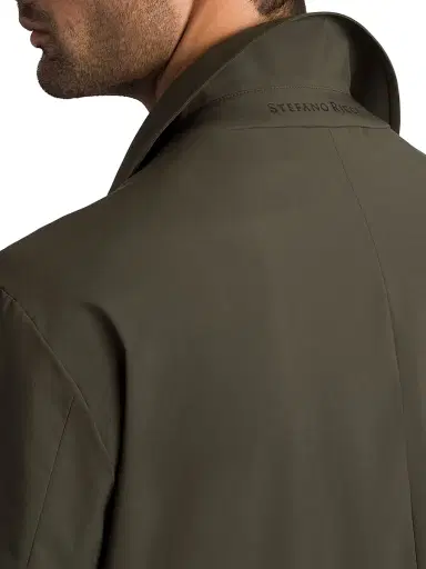Stefano Ricci Men's Versatile Luxury Lightweight Raincoat - Fir Green | Thumbnail 4 Stefano Ricci Men's Versatile Luxury Lightweight Raincoat - Fir Green | Thumbnail 4
