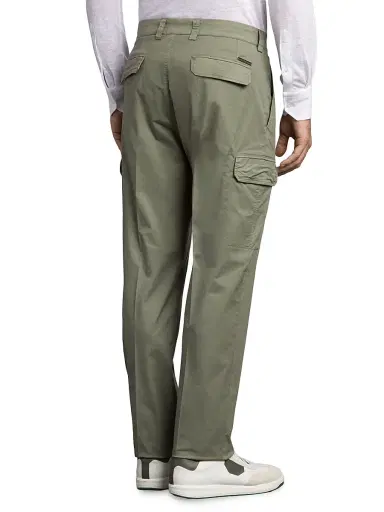 Stefano Ricci Men's Cotton Blend Sports Trousers - Dark Green | Thumbnail 3 Stefano Ricci Men's Cotton Blend Sports Trousers - Dark Green | Thumbnail 3