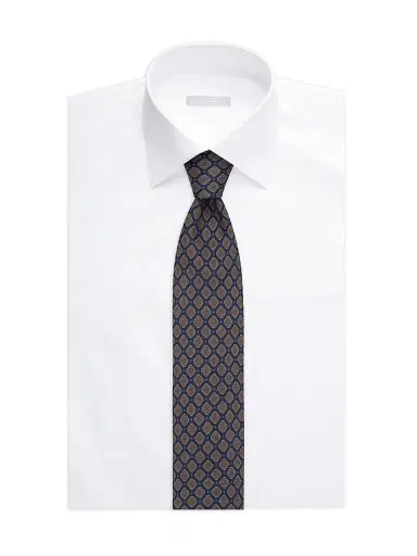 Stefano Ricci Men's Luxury Silk Tie - Dark Blue | Thumbnail 2 Stefano Ricci Men's Luxury Silk Tie - Dark Blue | Thumbnail 2