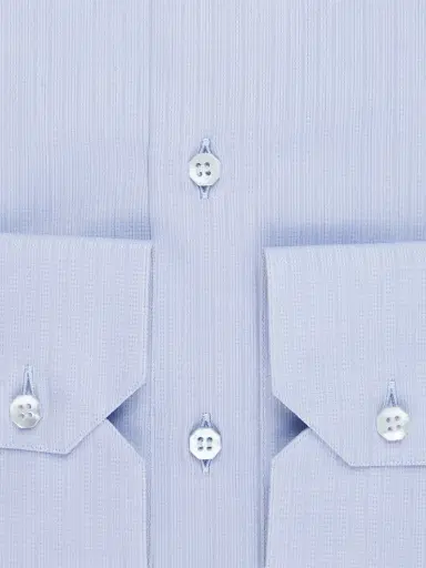 Stefano Ricci Men's Refined Classic Dress Shirt - Blue | Thumbnail 3 Stefano Ricci Men's Refined Classic Dress Shirt - Blue | Thumbnail 3