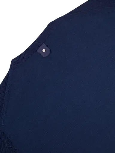 Stefano Ricci Men's Silk and Cotton Knit Crewneck Sweater - Dark Blue | Thumbnail 7 Stefano Ricci Men's Silk and Cotton Knit Crewneck Sweater - Dark Blue | Thumbnail 7