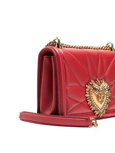 Dolce & Gabbana Women's Devotion Quilted Leather Shoulder Bag - White | Thumbnail 3 Dolce & Gabbana Women's Devotion Quilted Leather Shoulder Bag - White | Thumbnail 3