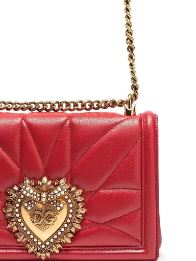 Dolce & Gabbana Women's Devotion Quilted Leather Shoulder Bag - White | Thumbnail 4 Dolce & Gabbana Women's Devotion Quilted Leather Shoulder Bag - White | Thumbnail 4