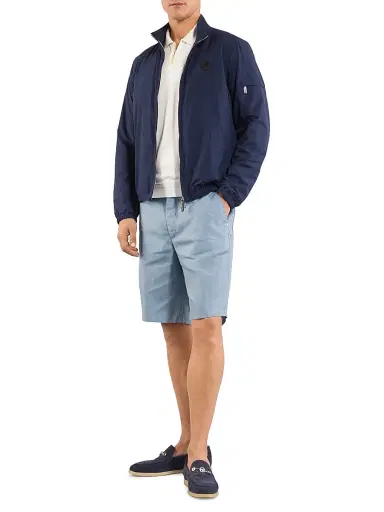 Stefano Ricci Men's Windbreaker Jacket with Zip Closure - Saphire Blue | Thumbnail 7 Stefano Ricci Men's Windbreaker Jacket with Zip Closure - Saphire Blue | Thumbnail 7