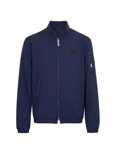 Stefano Ricci Men's Windbreaker Jacket with Zip Closure - Saphire Blue | Thumbnail 1 Stefano Ricci Men's Windbreaker Jacket with Zip Closure - Saphire Blue | Thumbnail 1