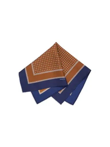 Stefano Ricci Men's Luxury Silk Tie Set - Brown White | Thumbnail 3 Stefano Ricci Men's Luxury Silk Tie Set - Brown White | Thumbnail 3