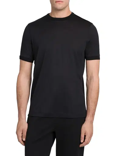 Stefano Ricci Men's Silk and Cotton Crewneck Sweater - Black | Thumbnail 2 Stefano Ricci Men's Silk and Cotton Crewneck Sweater - Black | Thumbnail 2