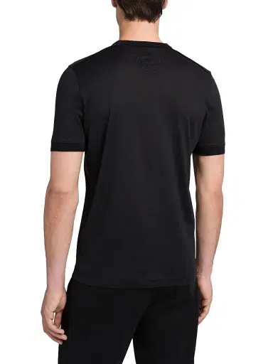 Stefano Ricci Men's Silk and Cotton Crewneck Sweater - Black | Thumbnail 3 Stefano Ricci Men's Silk and Cotton Crewneck Sweater - Black | Thumbnail 3