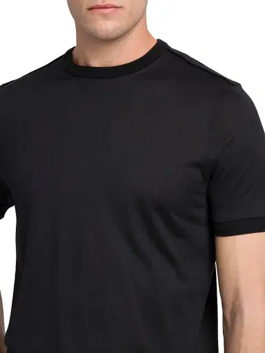 Stefano Ricci Men's Silk and Cotton Crewneck Sweater - Black | Thumbnail 4 Stefano Ricci Men's Silk and Cotton Crewneck Sweater - Black | Thumbnail 4