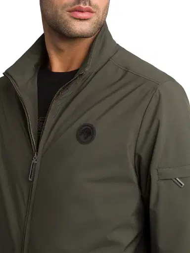 Stefano Ricci Men's Windbreaker Jacket with Zip Closure - Fir Green | Thumbnail 4 Stefano Ricci Men's Windbreaker Jacket with Zip Closure - Fir Green | Thumbnail 4