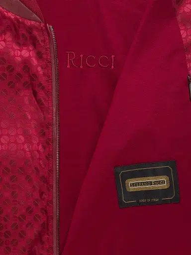 Stefano Ricci Men's Jacquard and Lambskin Leather Blouson Jacket - Ruby Red | Thumbnail 7 Stefano Ricci Men's Jacquard and Lambskin Leather Blouson Jacket - Ruby Red | Thumbnail 7