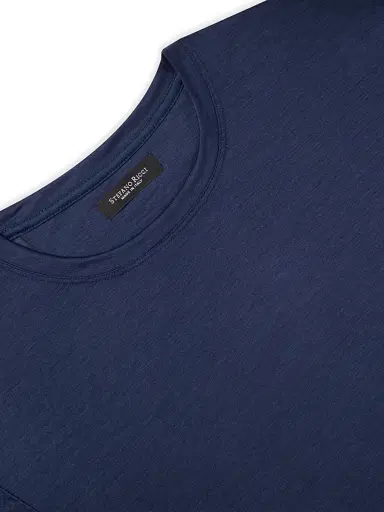 Stefano Ricci Men's T-Shirt - Navy Blue | Thumbnail 2 Stefano Ricci Men's T-Shirt - Navy Blue | Thumbnail 2