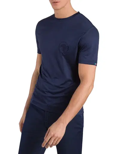 Stefano Ricci Men's T-Shirt - Navy Blue | Thumbnail 5 Stefano Ricci Men's T-Shirt - Navy Blue | Thumbnail 5
