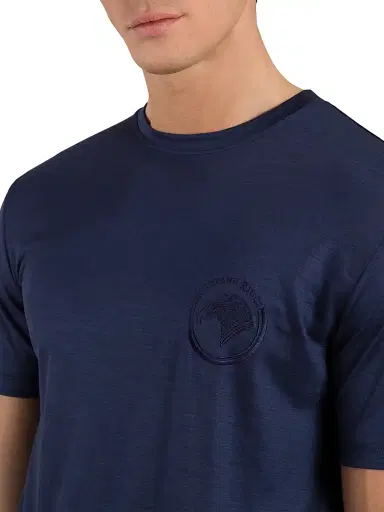 Stefano Ricci Men's T-Shirt - Navy Blue | Thumbnail 7 Stefano Ricci Men's T-Shirt - Navy Blue | Thumbnail 7