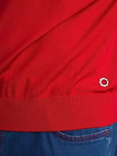 Stefano Ricci Men's Cashmere-Wool Polo Shirt - Red | Thumbnail 5 Stefano Ricci Men's Cashmere-Wool Polo Shirt - Red | Thumbnail 5