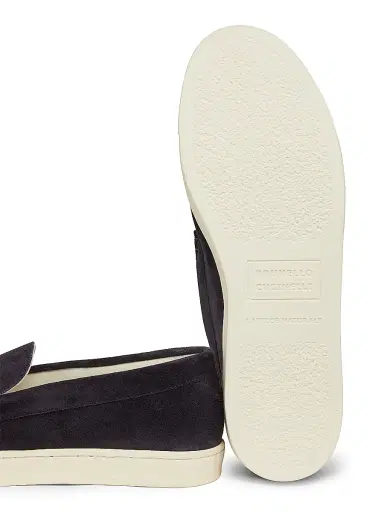 Brunello Cucinelli Men's Leather Slip-On Loafers | Thumbnail 6 Brunello Cucinelli Men's Leather Slip-On Loafers | Thumbnail 6
