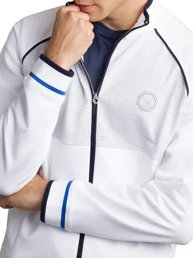 Stefano Ricci Men's Full Zip Up Jacket - White | Thumbnail 4 Stefano Ricci Men's Full Zip Up Jacket - White | Thumbnail 4