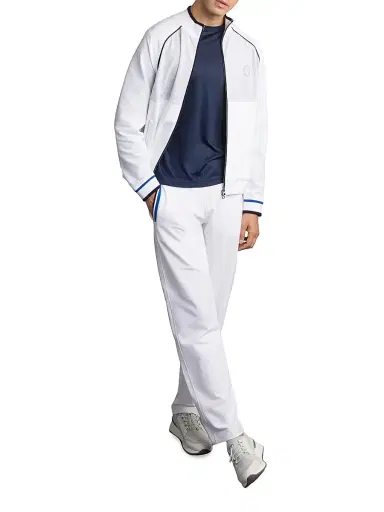 Stefano Ricci Men's Full Zip Up Jacket - White | Thumbnail 8 Stefano Ricci Men's Full Zip Up Jacket - White | Thumbnail 8
