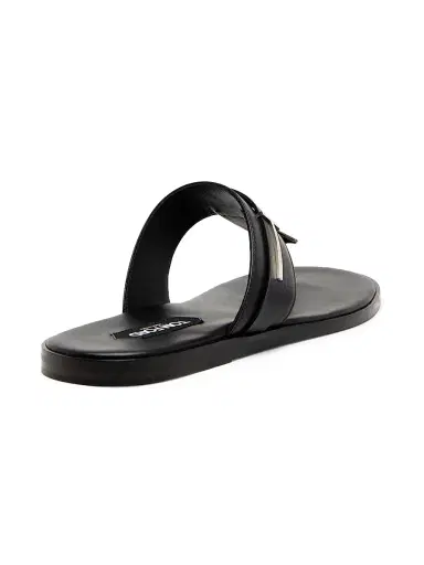 Tom Ford Men's Logo Smooth Leather Sandals - Black | Thumbnail 3 Tom Ford Men's Logo Smooth Leather Sandals - Black | Thumbnail 3