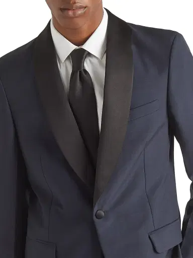 Prada Men's Satin Tie - Black | Thumbnail 2 Prada Men's Satin Tie - Black | Thumbnail 2