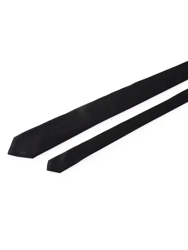 Prada Men's Satin Tie - Black | Thumbnail 3 Prada Men's Satin Tie - Black | Thumbnail 3