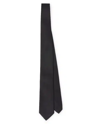 Prada Men's Satin Tie - Black | Thumbnail 1 Prada Men's Satin Tie - Black | Thumbnail 1