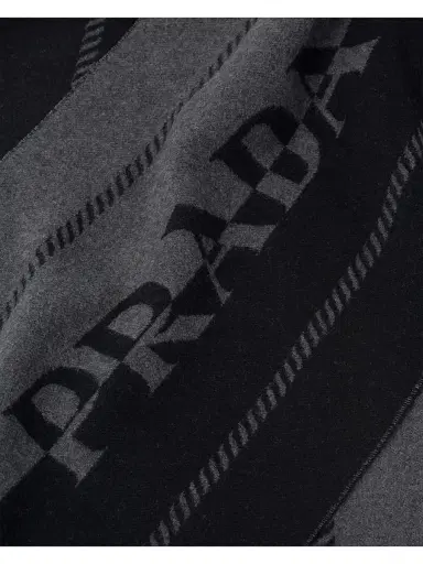 Prada Men's Wool Scarf | Thumbnail 2 Prada Men's Wool Scarf | Thumbnail 2