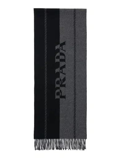 Prada Men's Wool Scarf | Thumbnail 1 Prada Men's Wool Scarf | Thumbnail 1