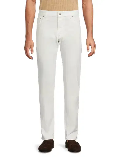 PT Torino Men's Soft-Stretch 5-Pocket Pants - White | Thumbnail 3 PT Torino Men's Soft-Stretch 5-Pocket Pants - White | Thumbnail 3