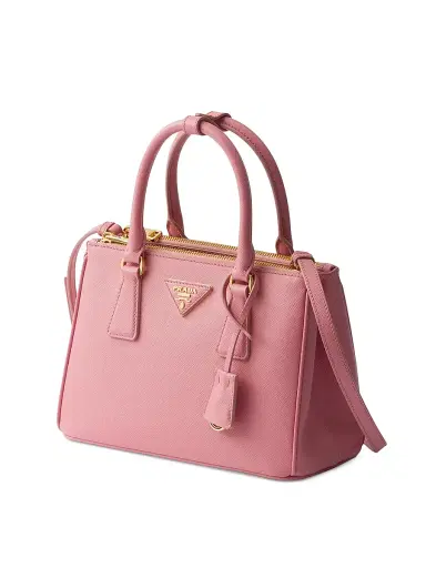 Prada Women's Small Galleria Saffiano Leather Top Handle Bag - Rose Pink | Thumbnail 2 Prada Women's Small Galleria Saffiano Leather Top Handle Bag - Rose Pink | Thumbnail 2