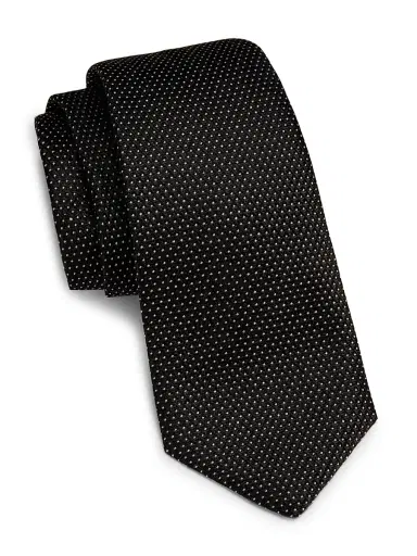 Emporio Armani Men's Pin-Dot Silk-Blend Tie | Thumbnail 1 Emporio Armani Men's Pin-Dot Silk-Blend Tie | Thumbnail 1