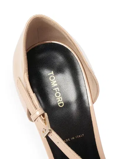 Tom Ford Women's 105MM Leather Queen Anne Pumps - Beige - Size 12 | Thumbnail 6 Tom Ford Women's 105MM Leather Queen Anne Pumps - Beige - Size 12 | Thumbnail 6