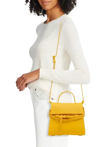 Moschino Women's Tie Me Top Handle Bag - Yellow | Thumbnail 2 Moschino Women's Tie Me Top Handle Bag - Yellow | Thumbnail 2