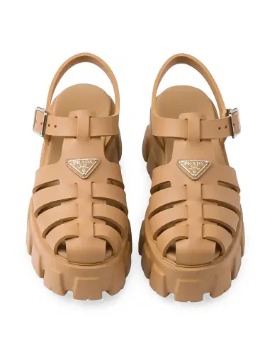 Prada Women's Foam Rubber Sandals - Light Brown | Thumbnail 2 Prada Women's Foam Rubber Sandals - Light Brown | Thumbnail 2